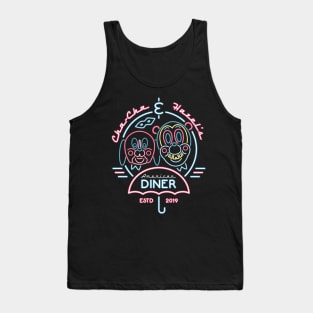 Cha Cha & Hazel Diner - Neon Sign - Comic Book Tank Top